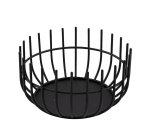 corbeille en métal laqué ronde noire ø 20 cm h 10 cm