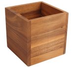 support cube pour buffet en acacia 14 x14 cm