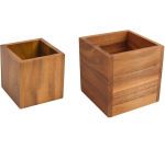 support cube pour buffet en acacia 10 x 10 cm