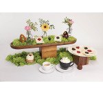 support cube pour buffet en acacia 10 x 10 cm