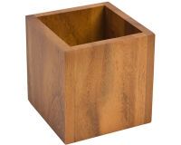 support cube pour buffet en acacia 10 x 10 cm