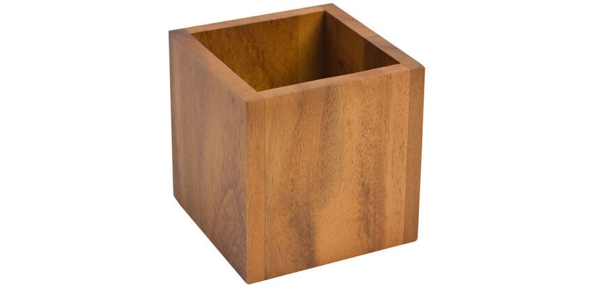 support cube pour buffet en acacia 10 x 10 cm