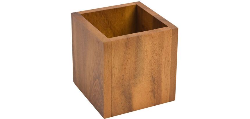support cube pour buffet en acacia 10 x 10 cm