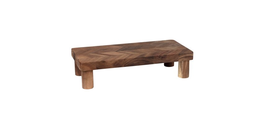 planche sur pieds acacia 35x15x6 cm