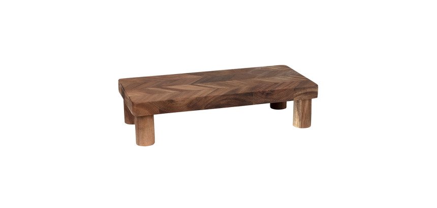 planche sur pieds acacia 35x15x6 cm
