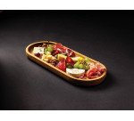 plat oblong en acacia 42x17x3 cm