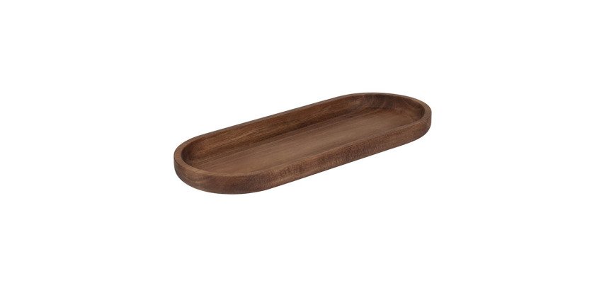 plat oblong en acacia 42x17x3 cm