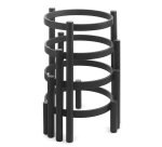 réhausse ronde en métal noir mat ø24 H10 cm