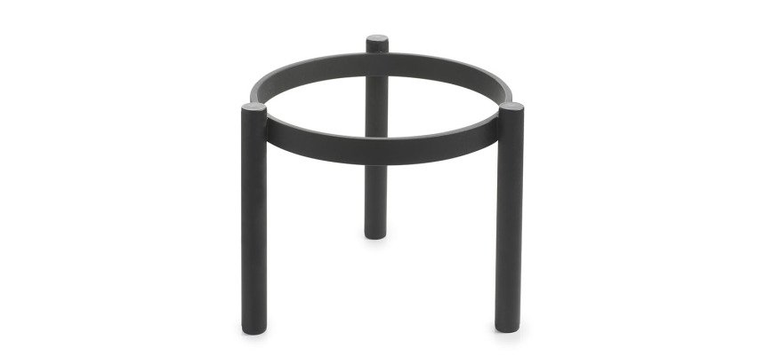 réhausse ronde en métal noir mat ø24 H18 cm