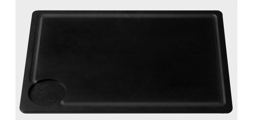 Baki planche à entrecôte avec rigole en paperstone® 33 x 24 cm