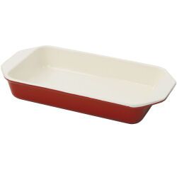 Le Chasseur plat à rôtir rouge 34 x 18 cm
