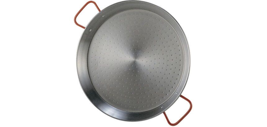 plat à paëlla acier poli à anses 40 cm