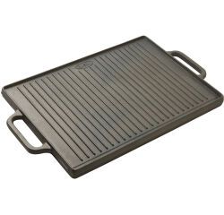 plancha/grill rectangulaire réversible 50 x 35 cm
