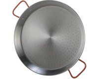 plat à paëlla acier poli à anses 90 cm