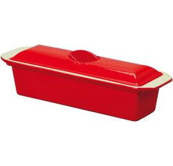 Le Chasseur terrine avec couvercle rouge 36 cm