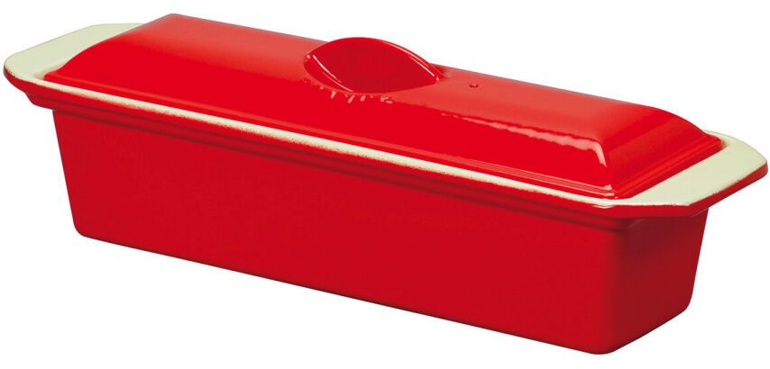 Le Chasseur terrine avec couvercle rouge 36 cm