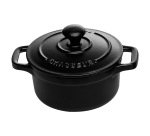 Le Chasseur cocotte ronde avec couvercle noire 10 cm