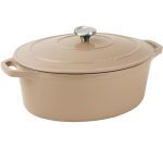 Le Chasseur cocotte ovale avec couvercle ""marron glacé"" 31 x 26 cm