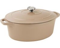 Le Chasseur cocotte ovale avec couvercle ""marron glacé"" 31 x 26 cm