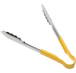 pince feuille de chêne inox manche jaune 24 cm