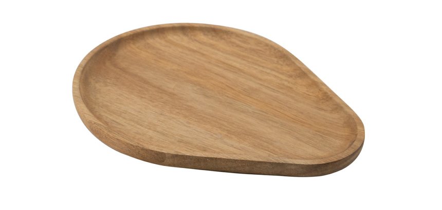 plateau acacia forme goutte 20x16 cm