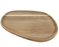 plateau acacia forme galet 30x29,5 cm