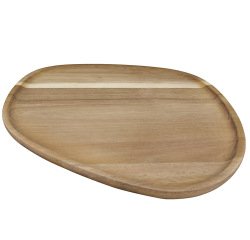 plateau acacia forme galet 30x29,5 cm