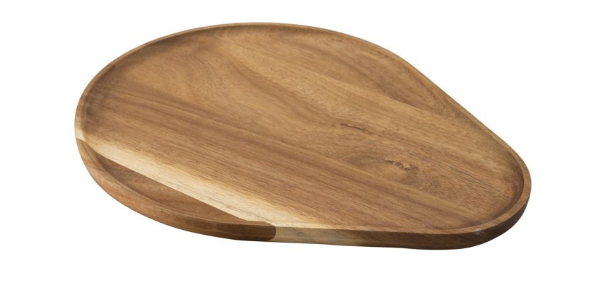 plateau acacia forme goutte 30x24 cm