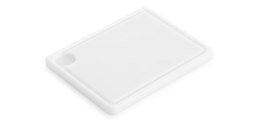 planche à découper en PEHD 500 avec rigole 40 x 30 x 2 cm