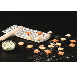 Raviolamp plaque 34x14 cm de 12 raviolis carrés bombés