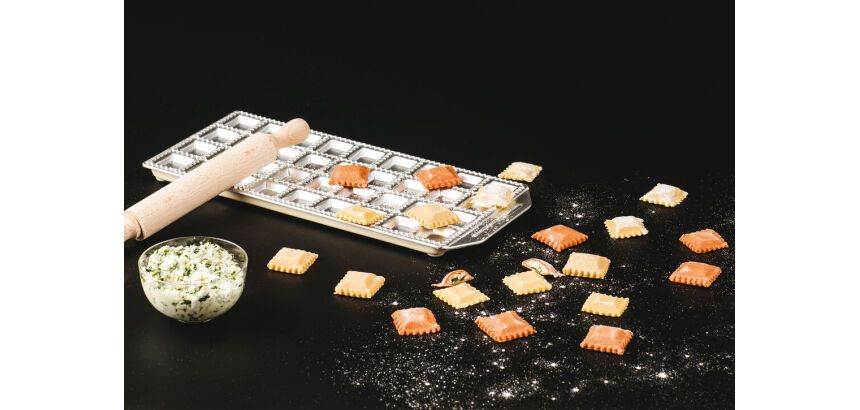 Raviolamp plaque 27x10,5 cm de 24 raviolis carrés