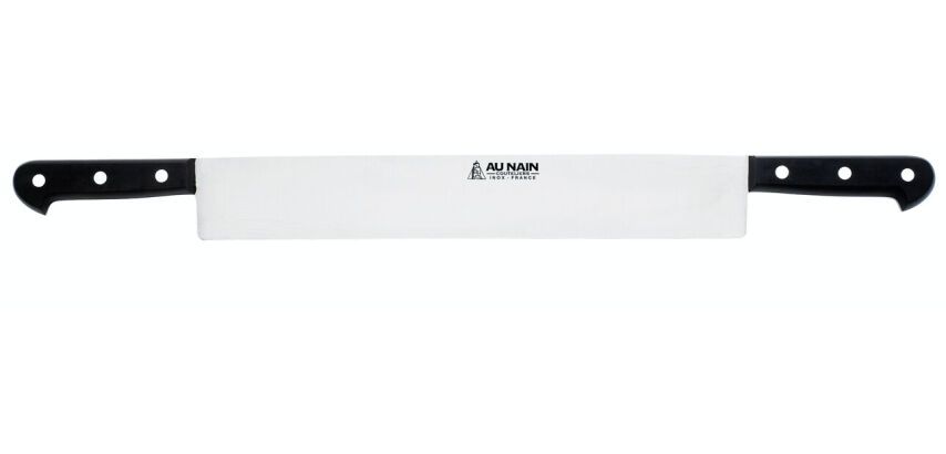 couteau à fromage 2 mains lame inox 40 cm