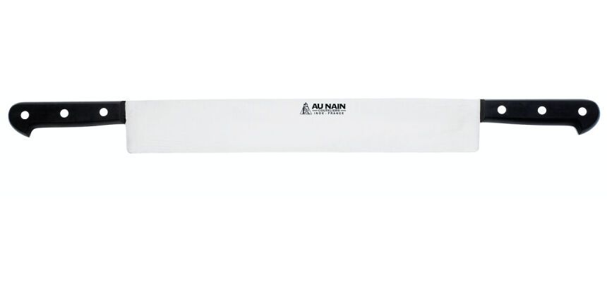 couteau à fromage 2 mains lame inox 40 cm