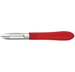 éplucheur inox manche rouge 6.5 cm