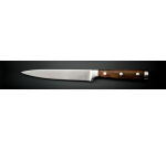 Azawak couteau a steak lame lisse manche bois foncé