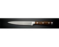 Azawak couteau a steak lame lisse manche bois foncé