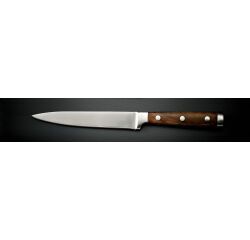 Azawak couteau a steak lame lisse manche bois foncé