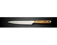 Azawak couteau a steak lame lisse manche bois clair