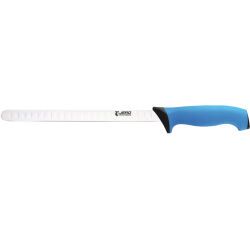 Ecoline couteau à jambon alvéolé manche bleu 26.5 cm