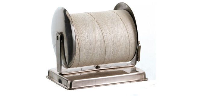 porte-roll inox de ficelle sur socle 18 cm