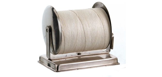 porte-roll inox de ficelle sur socle 18 cm