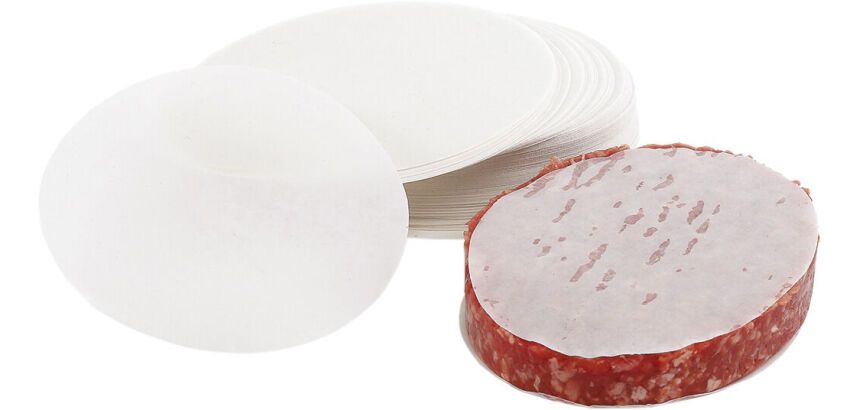 paquet de 1000 papiers pour moule à steak ronds 10 cm
