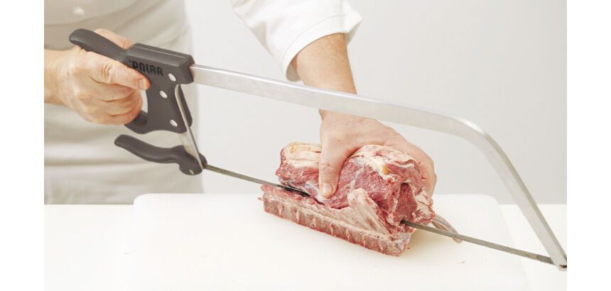 scie de boucher inox 45 cm