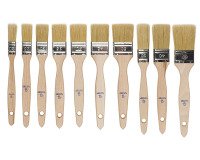 pinceau soies naturelles plat manche bois 3.5 cm