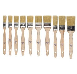 pinceau soies naturelles plat manche bois 4 cm