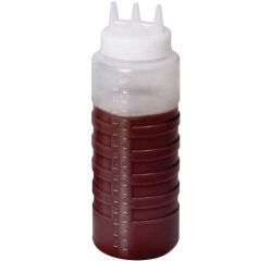bouteille avec 3 becs verseurs pour pâte à tartiner 100 cl