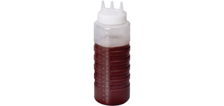 bouteille avec 3 becs verseurs pour pâte à tartiner 100 cl