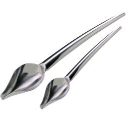 Decospoon lot de 2 cuillères plume inox 19 et 23 cm