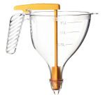 entonnoir gradué à piston copolyester transparent avec support et 4 douilles - 1.5 L