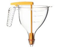 entonnoir gradué à piston copolyester transparent avec support et 4 douilles - 1.5 L